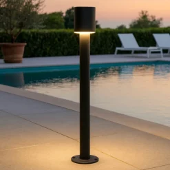Lampioni Da Giardino-Selezionato da Mazzolaluce Lampioncino da giardino nero led 6w 3000k design moderno