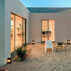Lampioni Da Giardino-Selezionato da Mazzolaluce Lampioncino da giardino quadrato nero legno per esterni