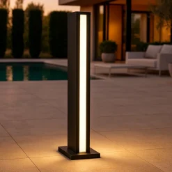 Lampioni Da Giardino-Selezionato da Mazzolaluce Lampioncino da giardino rettangolare led 9w 3000k design moderno