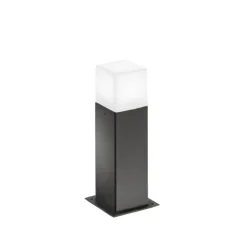 Lampioni Da Giardino-Gea Luce Lampioncino da giardino squadrato antracite adipi