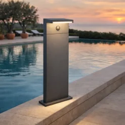 Lampioni Da Giardino-Selezionato da Mazzolaluce Lampioncino led da giardino anti corrosione con sensore movimento crepuscolare