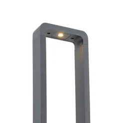 Lampioni Da Giardino-Selezionato da Mazzolaluce Lampioncino led 10w 3000k design moderno grigio antracite per esterno giardino