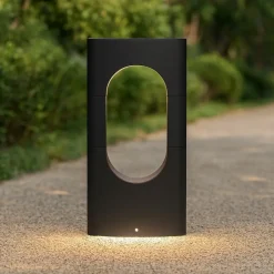 Lampioni Da Giardino-Selezionato da Mazzolaluce Lampioncino moderno antracite led 13w 3000k da giardino