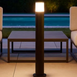 Lampioni Da Giardino-Selezionato da Mazzolaluce Lampioncino moderno cilindrico led 8w 3000k da giardino ip65