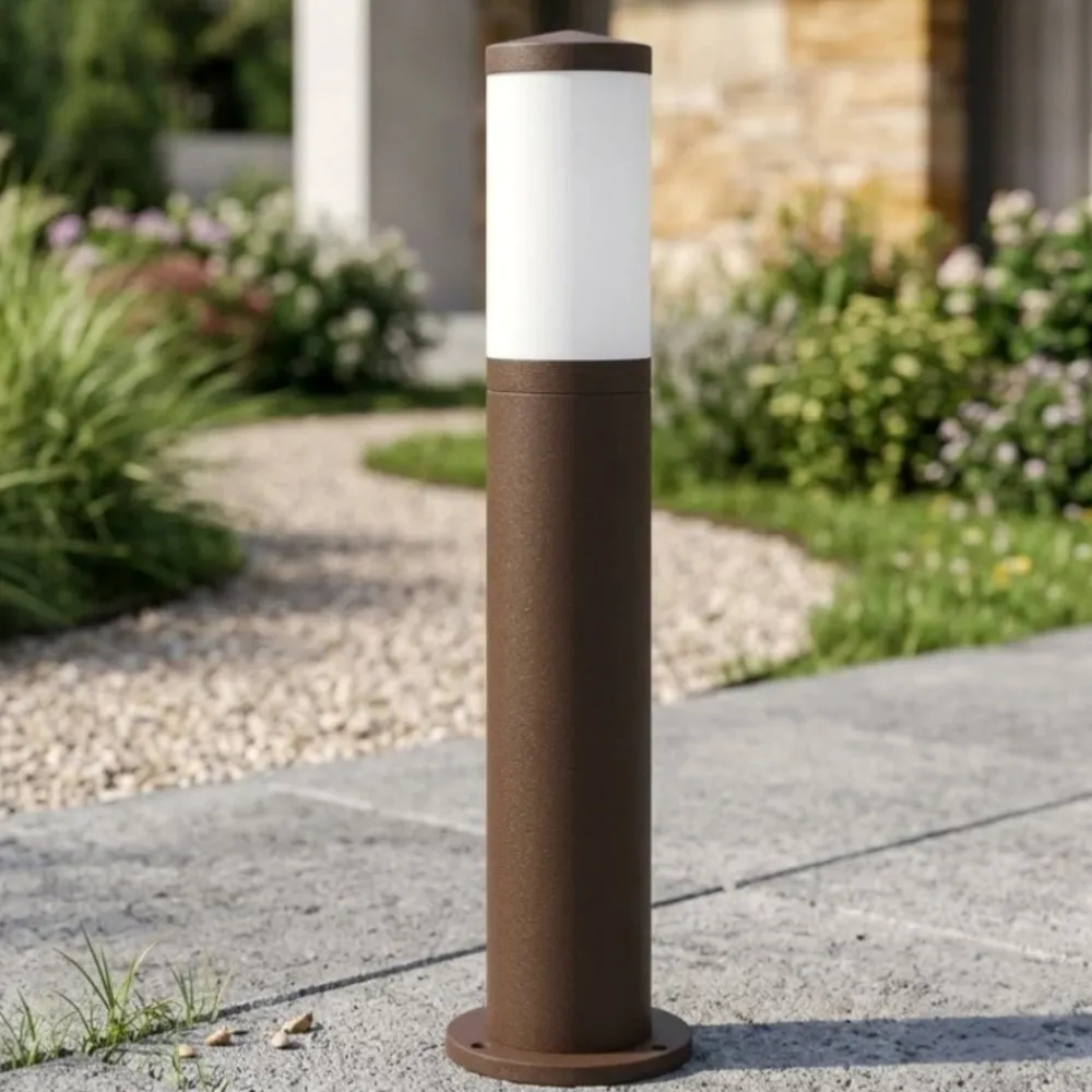 Lampioni Da Giardino-Selezionato da Mazzolaluce Lampioncino moderno da giardino marrone corten 50cm ip65