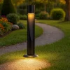 Lampioni Da Giardino-Selezionato da Mazzolaluce Lampioncino moderno da giardino led 6w 3000k nero tubolare ip65