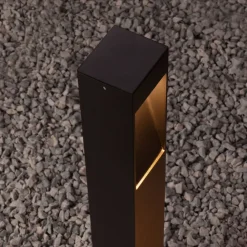 Lampioni Da Giardino-Selezionato da Mazzolaluce Lampioncino moderno nero da giardino led 7w 3000k