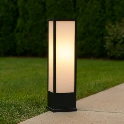 Lampioni Da Giardino-Selezionato da Mazzolaluce Lampioncino moderno per giardino antracite led 3000k anti corrosione