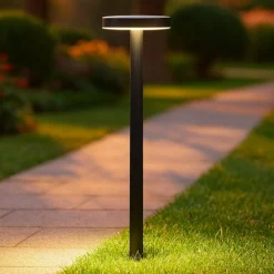 Lampioni Da Giardino-Selezionato da Mazzolaluce Lampioncino nero da giardino led 5w 3000k moderno