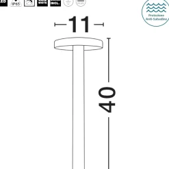 Lampioni Da Giardino-Selezionato da Mazzolaluce Lampioncino nero da giardino led 5w 3000k moderno