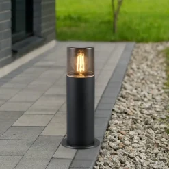 Lampioni Da Giardino-Selezionato da Mazzolaluce Lampioncino nero da giardino moderno cilindro