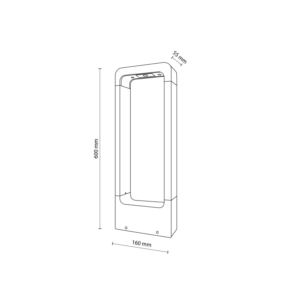 Lampioni Da Giardino-Selezionato da Mazzolaluce Lampioncino nero design moderno led 10w 3000k per esterno giardino ip54