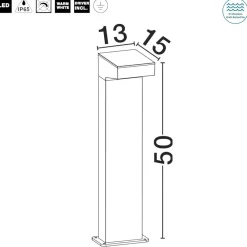 Lampioni Da Giardino-Selezionato da Mazzolaluce Lampioncino nero moderno led 11w 3000k da giardino