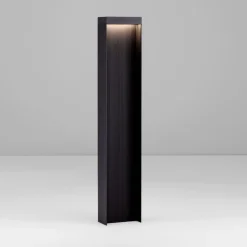Lampioni Da Giardino-Selezionato da Mazzolaluce Lampioncino nero moderno rettangolare led 8w 3000k ip65 da giardino