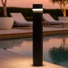Lampioni Da Giardino-Selezionato da Mazzolaluce Lampioncino nero per giardino led 8w 3000k design moderno cilindrico