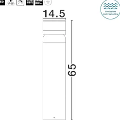 Lampioni Da Giardino-Selezionato da Mazzolaluce Lampioncino nero per giardino led 8w 3000k design moderno cilindrico