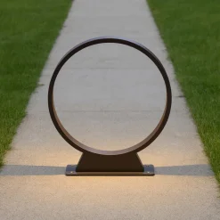 Lampioni Da Giardino-Selezionato da Mazzolaluce Lampioncino nero per giardino led 6w 3000k moderno rotondo