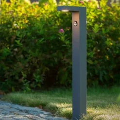 Lampioni Da Giardino-Selezionato da Mazzolaluce Lampioncino paletto da giardino con sensore di movimento crepuscolare