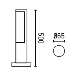 Lampioni Da Giardino-Selezionato da Mazzolaluce Lampioncino paletto led 8w 4000k moderno da giardino