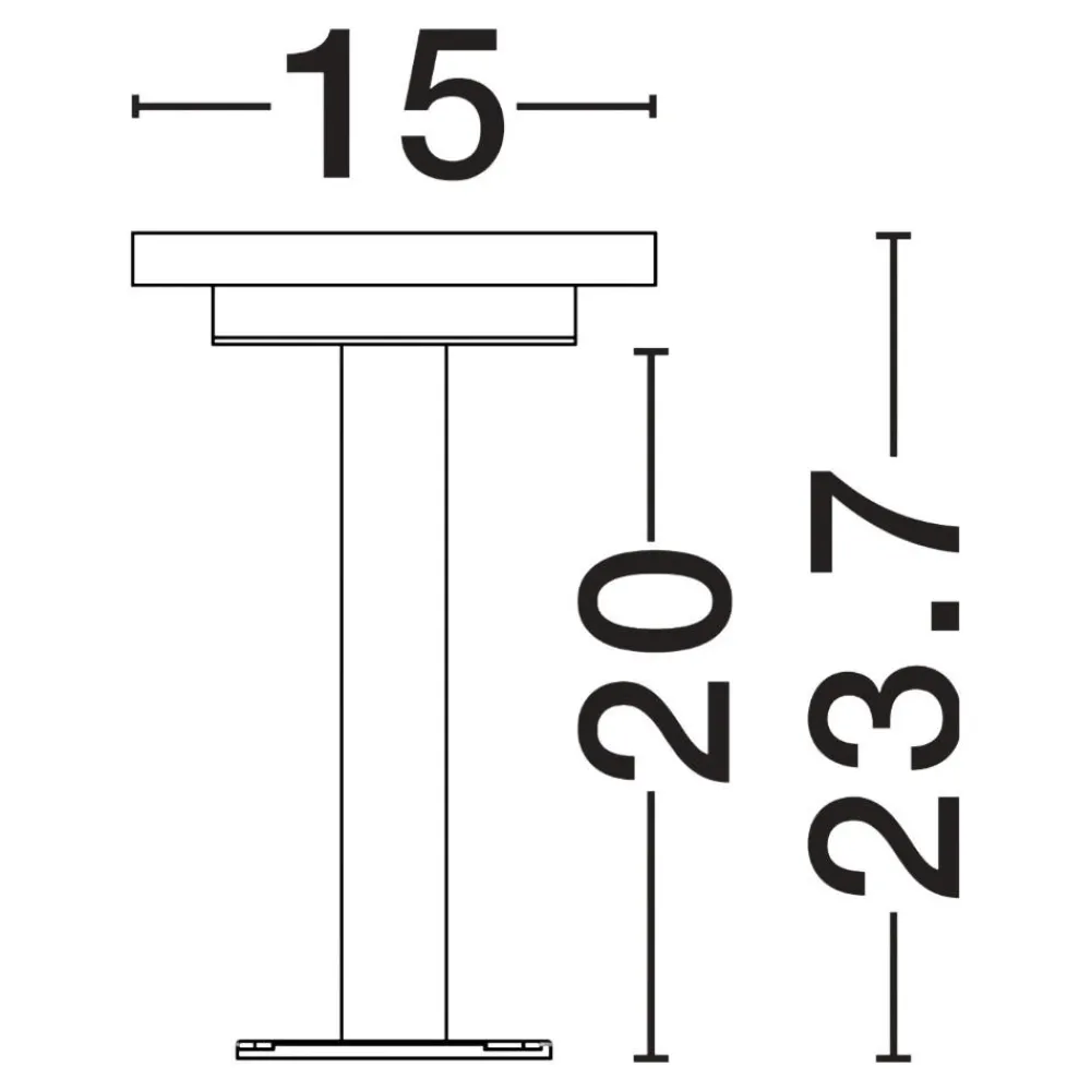 Lampioni Da Giardino-Selezionato da Mazzolaluce Lampioncino per esterni nero disco led 12w 3000k
