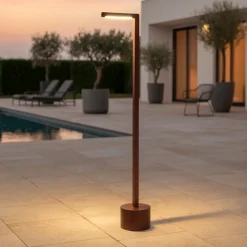 Lampioni Da Giardino-Selezionato da Mazzolaluce Lampioncino per esterno marrone corten led 5w 3000k anti corrosione