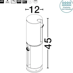 Lampioni Da Giardino-Selezionato da Mazzolaluce Lampioncino per giardini moderni led 5w 3000k cilindrico ip65
