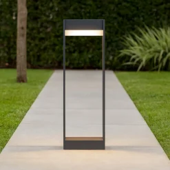 Lampioni Da Giardino-Selezionato da Mazzolaluce Lampioncino rettangolare moderno led 5w 3000k da giardino