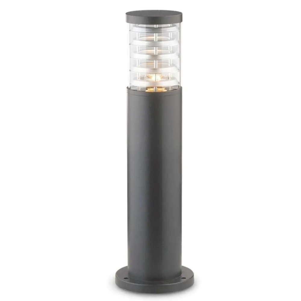 Lampioni Da Giardino-Ideal Lux Lampioncino tronco pt1 h40 antracite da giardino ip65