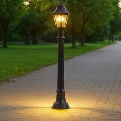 Lampioni Da Giardino-Top Light Lampione alto da giardino asti nero anti corrosione