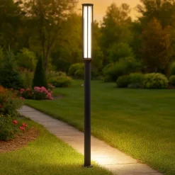 Lampioni Da Giardino-Selezionato da Mazzolaluce Lampione alto tubolare da esterno led 16w 3000k ip65 antracite