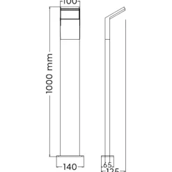 Lampioni Da Giardino-Selezionato da Mazzolaluce Lampione antracite da giardino moderno led 3w 3000k anti corrosione