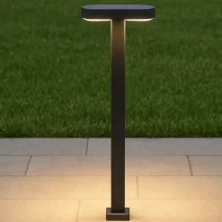 Lampioni Da Giardino-Selezionato da Mazzolaluce Lampione antracite da giardino led 10w 3000k moderno
