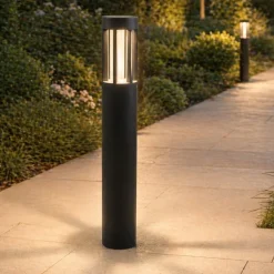 Lampioni Da Giardino-Selezionato da Mazzolaluce Lampione antracite moderno da giardino led 8w 3000k
