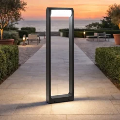 Lampioni Da Giardino-Fabas Luce Lampione antracite moderno luce led orientabile 12w 3000k fabas wild