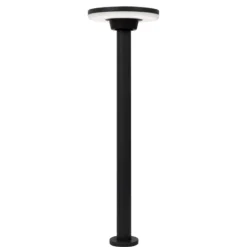 Lampioni Da Giardino-Selezionato da Mazzolaluce Lampione antracite moderno led 12w 3000k con testa circolare