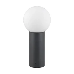 Lampioni Da Giardino-Selezionato da Mazzolaluce Lampione basso da giardino alluminio antracite sfera di vetro