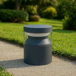 Lampioni Da Giardino-Ideal Lux Lampione basso da giardino boeing pt h015 antracite led 14w 3000k