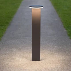 Lampioni Da Giardino-Selezionato da Mazzolaluce Lampione basso da giardino led 10w 3000k moderno con testa tonda