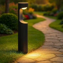 Lampioni Da Giardino-Selezionato da Mazzolaluce Lampione basso per esterno giardino grafite led 9w 40000k