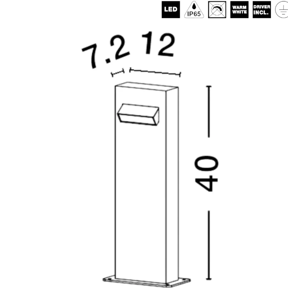 Lampioni Da Giardino-Selezionato da Mazzolaluce Lampione basso per giardini moderni led 3000k design moderno