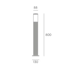 Lampioni Da Giardino-Selezionato da Mazzolaluce Lampione bianco da giardino moderno paletto 80cm ip65