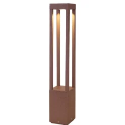 Lampioni Da Giardino-Selezionato da Mazzolaluce Lampione corten marrone led 10w 3000k da esterno ip54 illuminazione giardino
