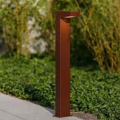 Lampioni Da Giardino-Selezionato da Mazzolaluce Lampione corten per esterno giardino moderno led 13w 3000k ip65