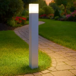 Lampioni Da Giardino-Selezionato da Mazzolaluce Lampione da esterno giardino grigio led 7w 4000k ip54