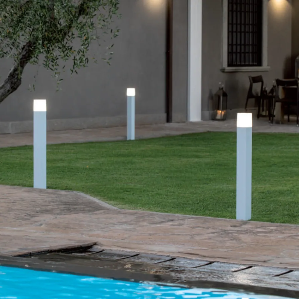 Lampioni Da Giardino-Selezionato da Mazzolaluce Lampione da esterno giardino grigio led 7w 4000k ip54