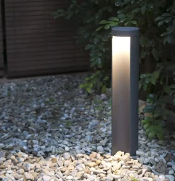 Lampioni Da Giardino-Selezionato da Mazzolaluce Lampione da esterno giardino moderno led 7w 3000k antracite