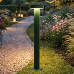 Lampioni Da Giardino-Perenz Illuminazione Lampione da esterno giardino verde opaco ip65 led 3000k h60 cm