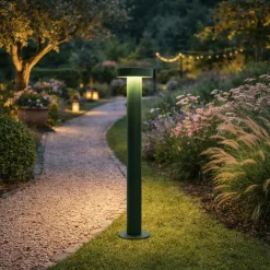 Lampioni Da Giardino-Perenz Illuminazione Lampione da esterno giardino verde opaco ip65 led 3000k h60 cm