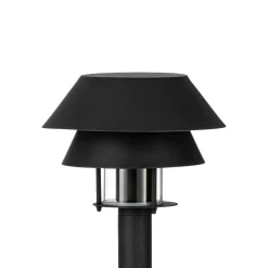Lampioni Da Giardino-Selezionato da Mazzolaluce Lampione da esterno giardino h80 cm nero vetro ip65