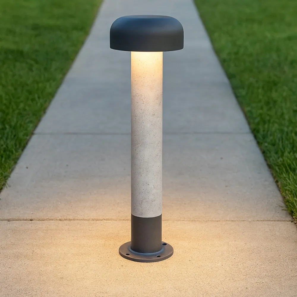 Lampioni Da Giardino-Selezionato da Mazzolaluce Lampione da esterno ip54 h84 cm grigio cemento